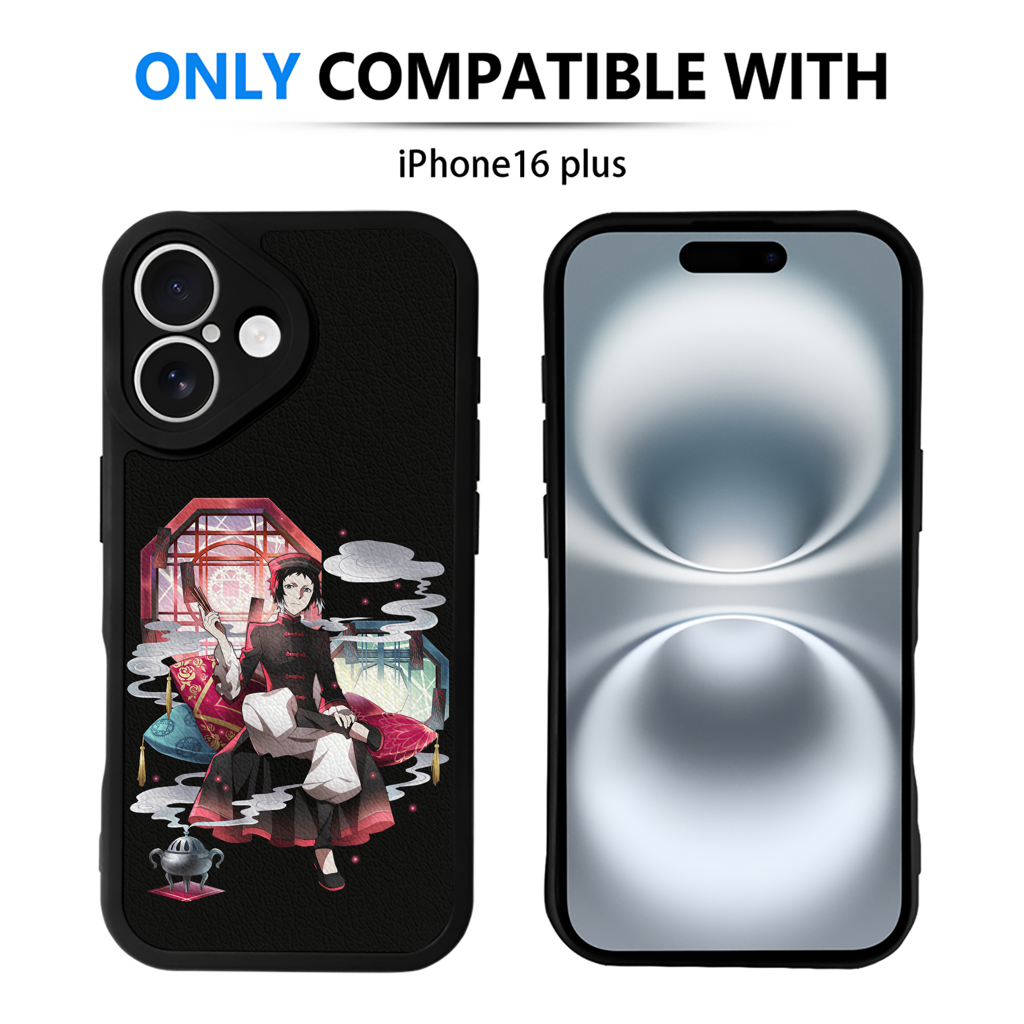 （画像用） 文豪ストレイドッグス Bungo Stray Dogs 【iPhone 16シリーズ対応】シリコンスマホケース（レザー調） 材質：シリコン